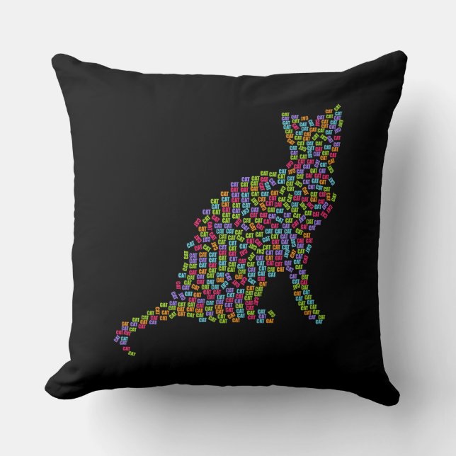 word cat pillow (Front)