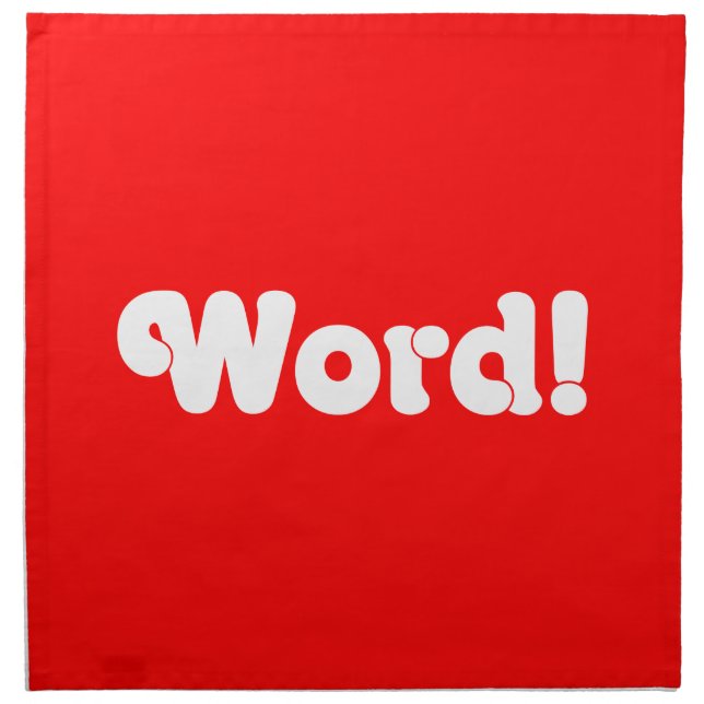 Word! Cloth Napkin (Front)