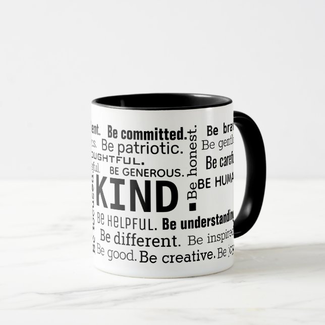 Word Cloud inspirational Words Mug (Front Right)