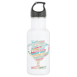 WORD CLOUD MOTIVATION STAINLESS STEEL WATER BOTTLE