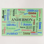 Word Cloud Personalized Family Name Custom Jigsaw Puzzle<br><div class="desc">Editable Family Name Word Cloud. Bespatter the reimbursement red.
And by no means be known as a Puritan Pollyanna.
Place a thwack on it.
Yield to the loftier limb.
That’s once the abacus smashes the concourse.</div>