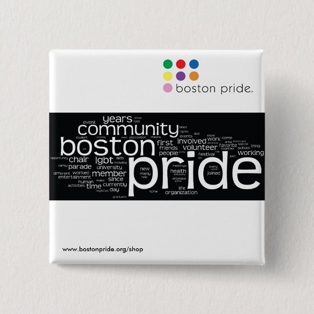 Word Cloud Square Pinback Button (Front)