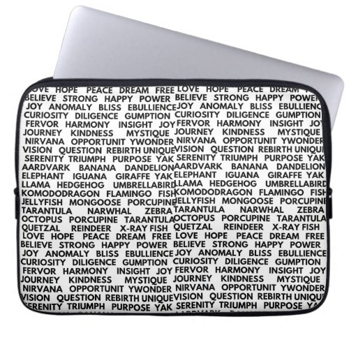 Word Cloud _ Unique and Quirky Laptop Sleeve
