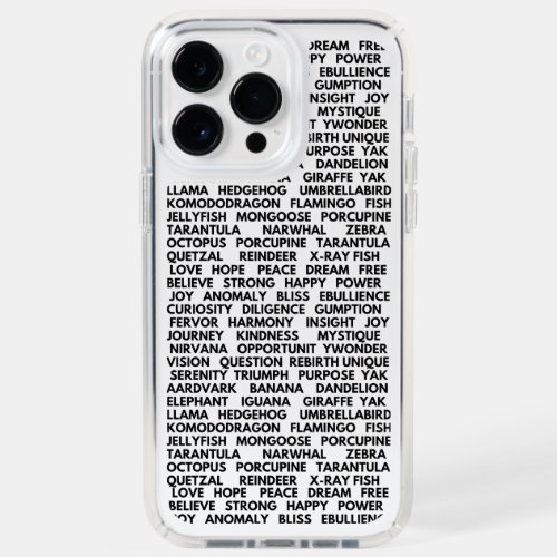 Word Cloud _ Unique and Quirky Speck iPhone 14 Pro Max Case