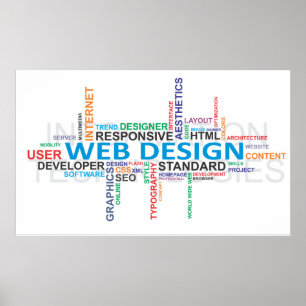 word cloud - webdesign poster