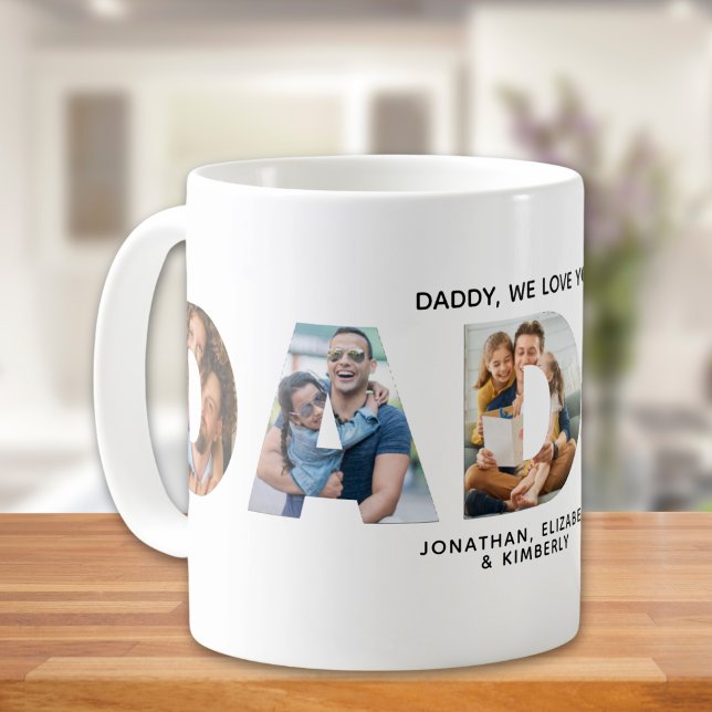 Word Daddy with pictures for Dad Coffee Mug (Creator Uploaded)