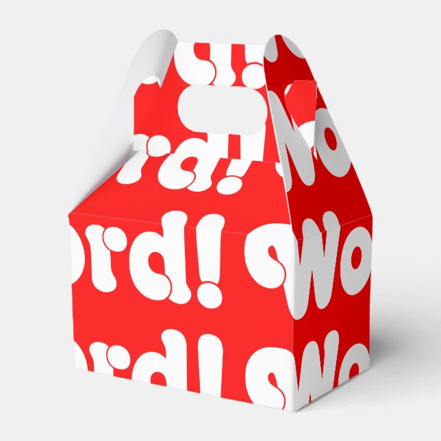 Word! Favor Boxes (Front Side)