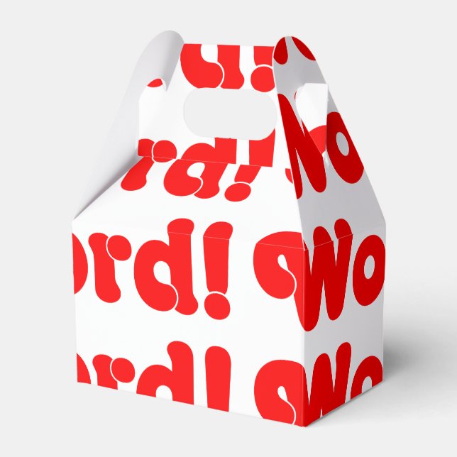 Word! Favor Boxes (Front Side)
