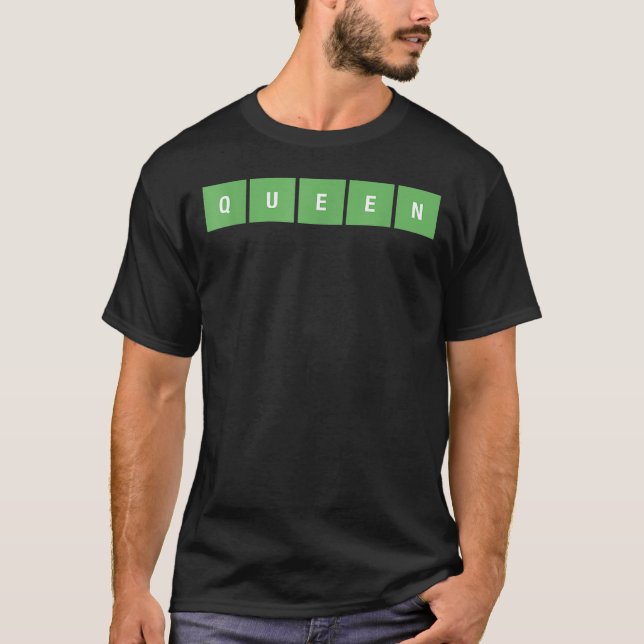 Word Game Crossword Puzzle Queen T-Shirt (Front)