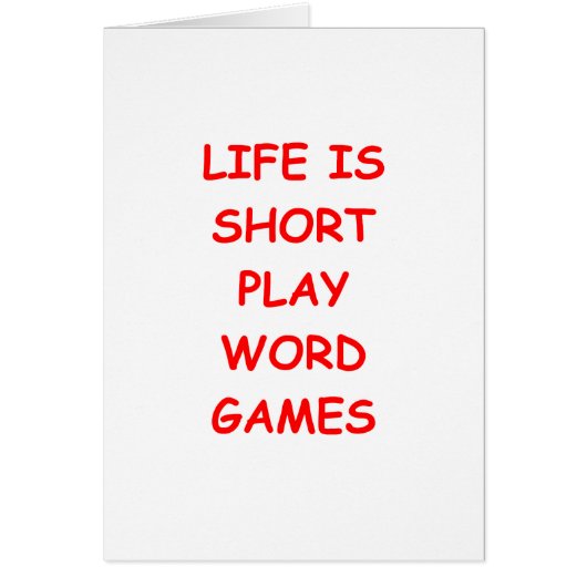 word games cards (Front)