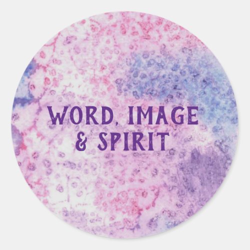 Word Image  Spirit Classic Round Sticker