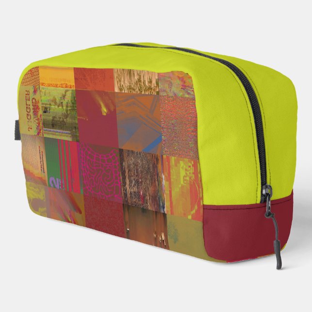 Word Juggler Glitch Art Data Corruption Abstract Dopp Kit (Right Corner)
