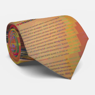 Word Juggler Glitch Art Data Corruption Abstract Neck Tie