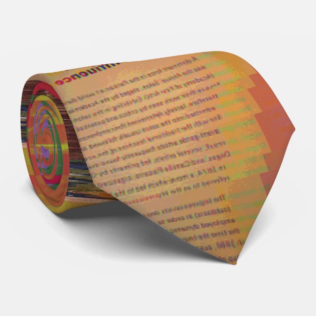 Word Juggler Glitch Art Data Corruption Abstract Neck Tie (Rolled)