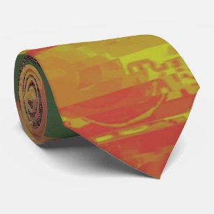 Word Juggler Glitch Art Data Corruption Abstract Neck Tie