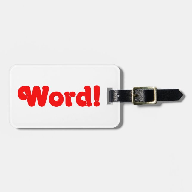 Word! Luggage Tag (Front Horizontal)