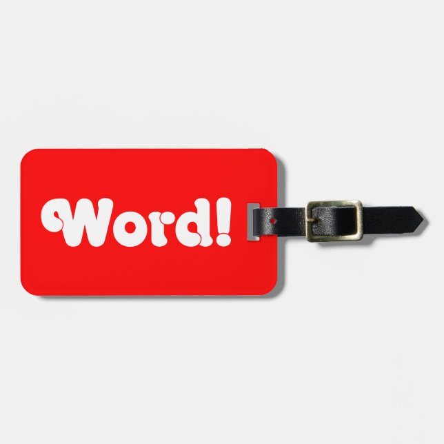 Word! Luggage Tag (Front Horizontal)