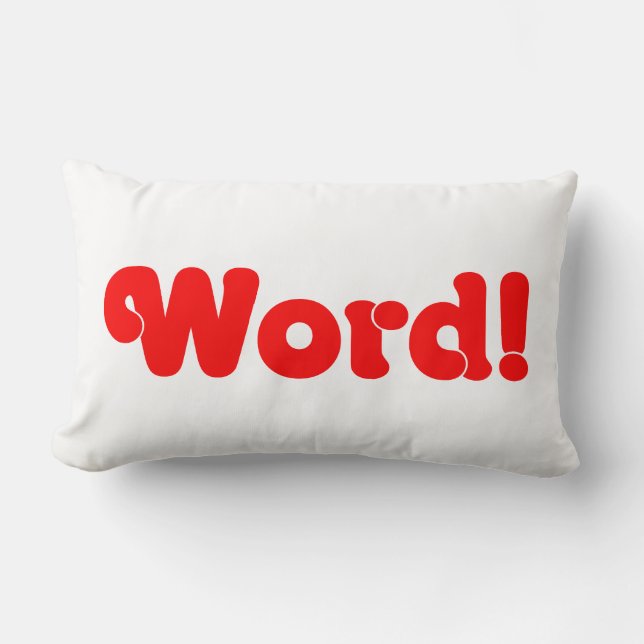 Word! Lumbar Pillow (Front)