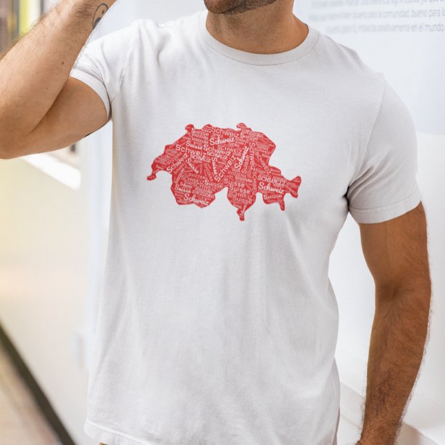 Word Map of Switzerland T-Shirt (Creator Uploaded)