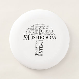 Word Mushroom Frisbee (Black Text)