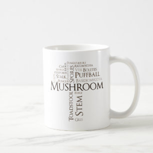 Word Mushroom Mug (Brown Text)