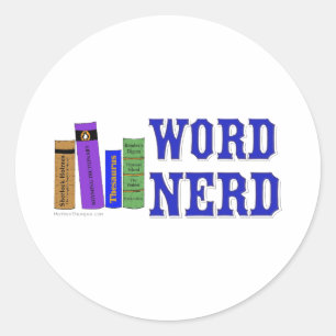 Word Nerd Classic Round Sticker