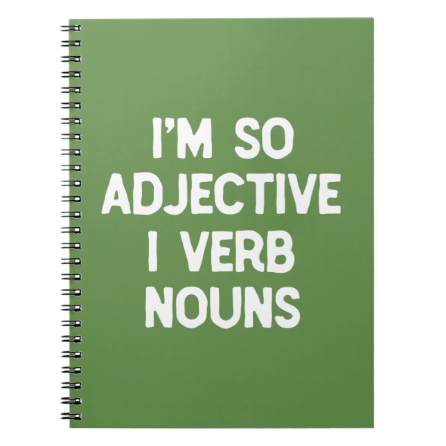 Word Nerd Funny English Language Humor Wordplay Notebook (Front)
