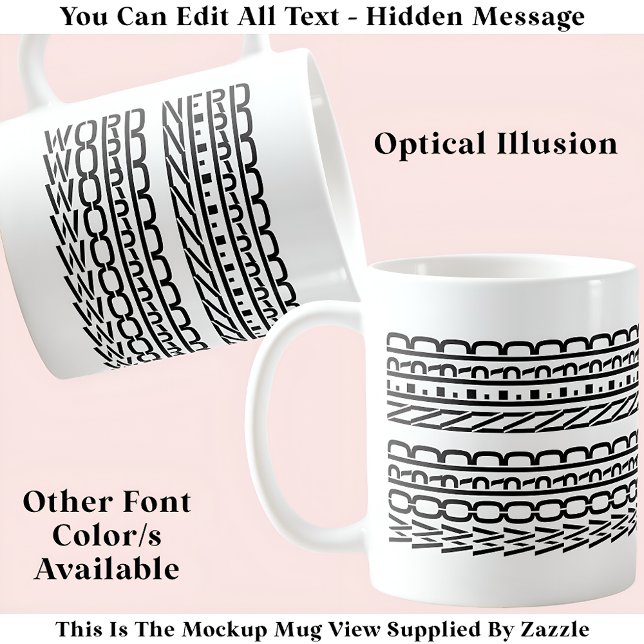 Word Nerd Hidden Message 126B Funny Birthday  Coffee Mug (Creator Uploaded)