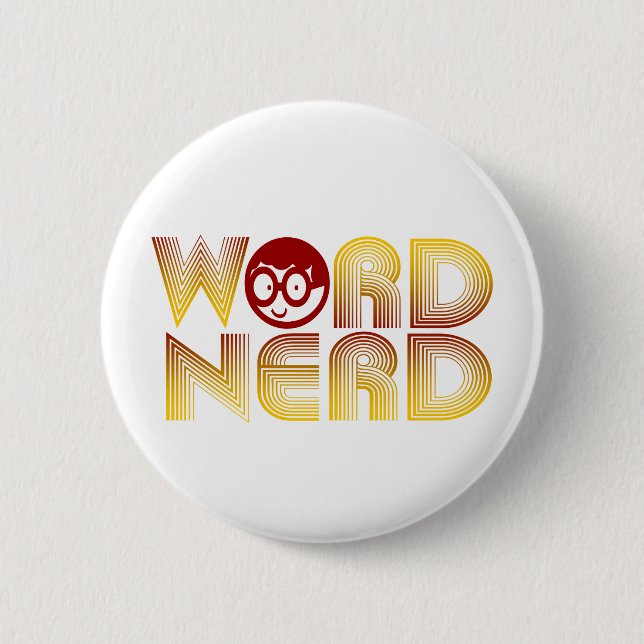 Word Nerd Pinback Button (Front)