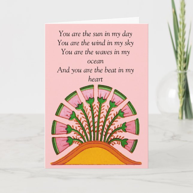 Word of Love Letterpress Thank You Card (Front)