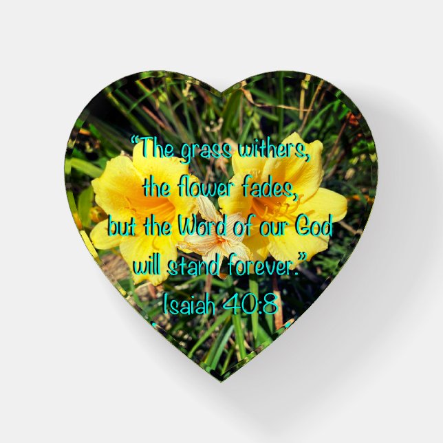 Word of Our God Isaiah 40:8 Paperweight (Front)