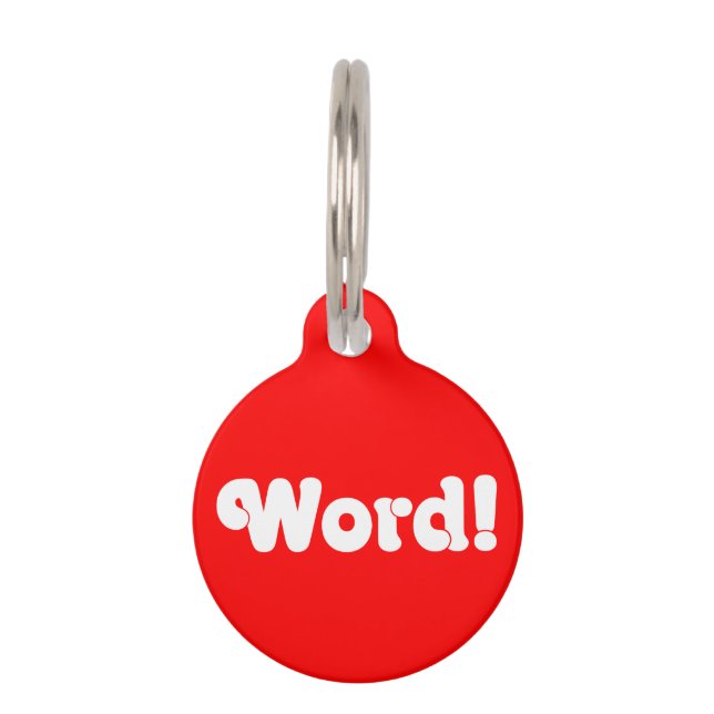 Word! Pet Name Tag (Front)