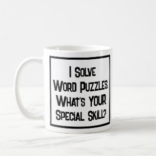 Word Puzzles Special Skill. Coffee Mug