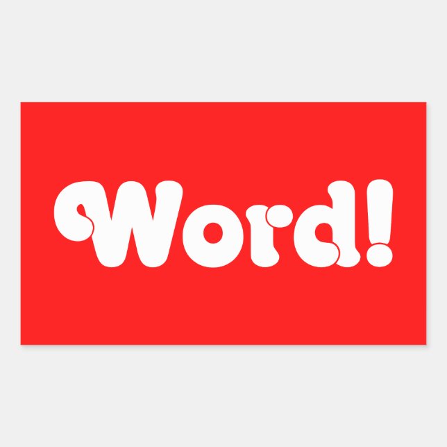 Word! Rectangular Sticker (Front)