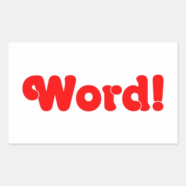 Word! Rectangular Sticker (Front)