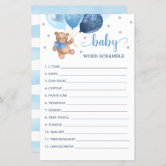 12 Personalized - Unscramble The Word - Baby Shower Game - Dr. Seuss-Party  Games