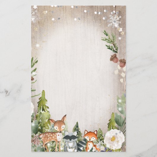 Word Scramble Game Winter Animals Woodland (Back)