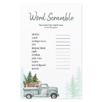 Word Scramble Game Winter Woodland Pine Trees