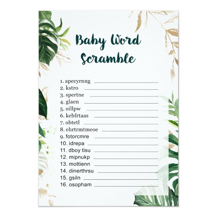 safari baby shower games