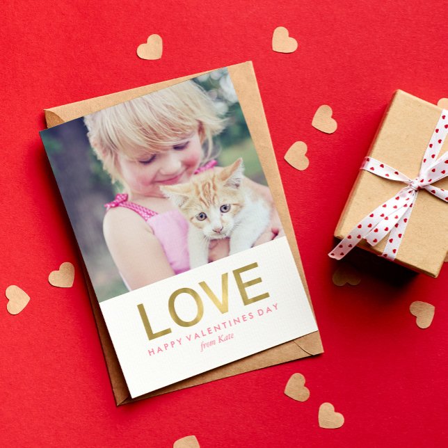 Word Search Game Photo Classroom Valentines Note Card (Creator Uploaded)