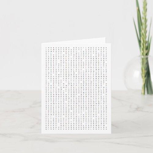 Word Search Puzzle All Purpose Greeting Card 1