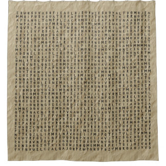 Word Search: Spells on Parchment Shower Curtain