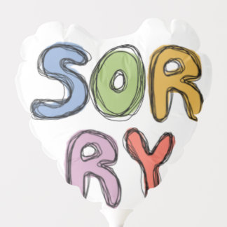 Word ‘Sorry’ Balloon