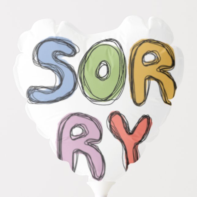 Word ‘Sorry’ Balloon (Front)