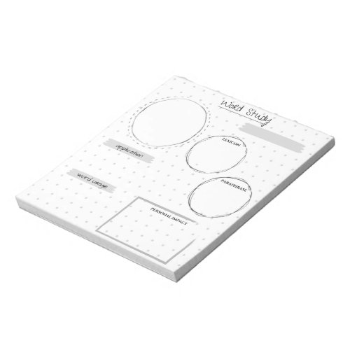 Word Study Notepad