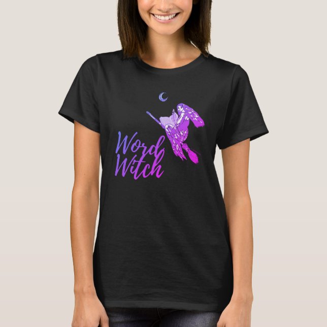 Word Witch T-Shirt - Design 3 (Rockin' Purple!) (Front)