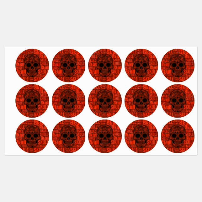 WordArt Skull B Labels (Sheet)