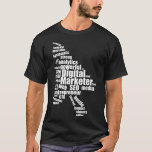Wordcloud Digital Marketing Digital Marketer T-Shirt