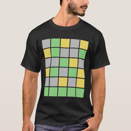 Wordle Blank Word Game Puzzle Game T_Shirt