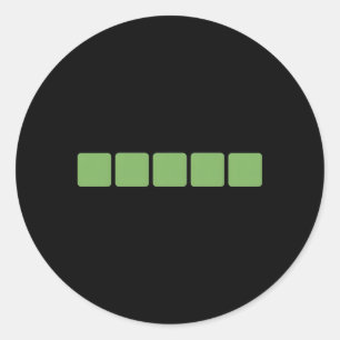 Wordle Classic Round Sticker